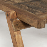 HomeRoots Rectangular Naturally Finished Reclaimed Wood Coffee Table 376287-HOMEROOTS 376287