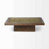 HomeRoots Square Solid Wood Table And Base Coffee Table 376293-HOMEROOTS 376293