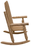 Rustic and Natural Cedar Two-Person Adirondack Rocking Chair