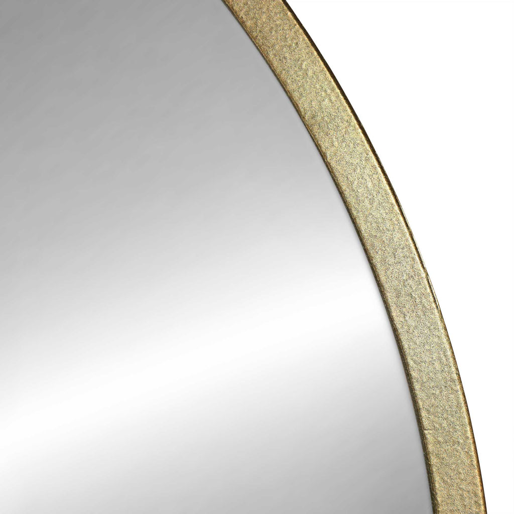 FM130 Gold Small Round Mirror – English Elm