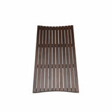 HomeRoots Compact Teak Floor Mat In Brown Finish 376678-HOMEROOTS 376678