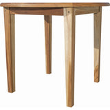 37" Round Compact Teak Dining Table in Natural Finish
