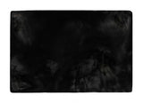 Luxe Faux Rabbit Fur Rectangular Rug 5' x 8' - Black