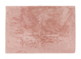 Luxe Faux Rabbit Fur Rectangular Rug 5' x 8' - Blush Pink