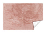 Luxe Faux Rabbit Fur Rectangular Rug 5' x 8' - Blush Pink