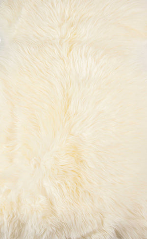 2' x 3' Ivory New Zealand Natural Sheepskin Rug