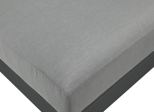Nizuc Waterproof Fabric / Aluminum / Foam Contemporary Grey Waterproof Fabric Outdoor Patio Modular Sofa - 150" W x 30" D x 34" H