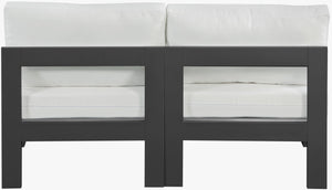 Nizuc Waterproof Fabric / Aluminum / Foam Contemporary White Waterproof Fabric Outdoor Patio Modular Sofa - 60" W x 30" D x 34" H