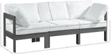 Nizuc Waterproof Fabric / Aluminum / Foam Contemporary White Waterproof Fabric Outdoor Patio Modular Sofa - 90" W x 30" D x 34" H