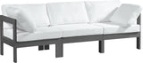 Nizuc Waterproof Fabric / Aluminum / Foam Contemporary White Waterproof Fabric Outdoor Patio Modular Sofa - 90" W x 30" D x 34" H