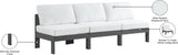 Nizuc Waterproof Fabric / Aluminum / Foam Contemporary White Waterproof Fabric Outdoor Patio Modular Sofa - 90" W x 30" D x 34" H