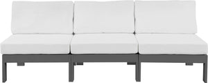 Nizuc Waterproof Fabric / Aluminum / Foam Contemporary White Waterproof Fabric Outdoor Patio Modular Sofa - 90" W x 30" D x 34" H