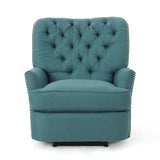 Salomo Tufted Dark Teal Fabric Power Recliner