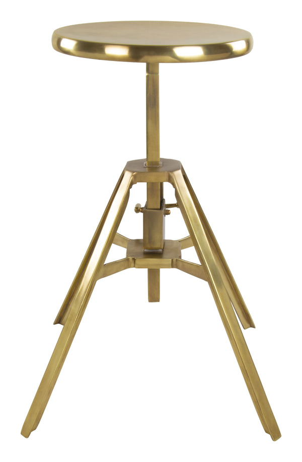 Zuo Modern Mercy Iron, MDF, Aluminum Modern Commercial Grade Stool Gold Iron, MDF, Aluminum