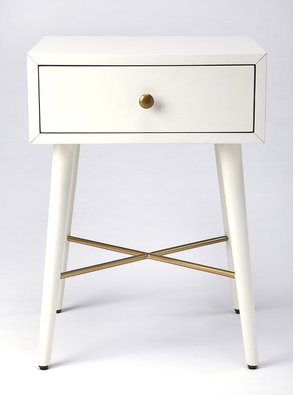 Butler Specialty Delridge White & Gold End Table 3791288