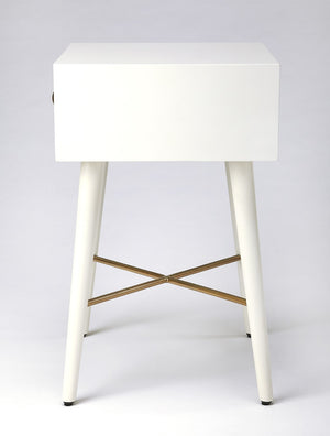 Butler Specialty Delridge White & Gold End Table 3791288