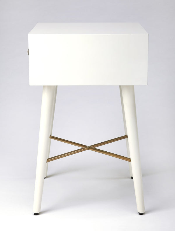 Butler Specialty Delridge White & Gold End Table 3791288