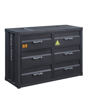 Cargo Industrial Dresser Gunmetal Finish 37955-ACME