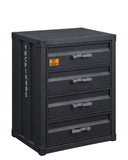 Cargo Industrial 4-Drawer Chest Gunmetal Finish 37956-ACME