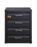 Cargo Industrial 4-Drawer Chest Gunmetal Finish 37956-ACME