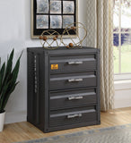 Cargo Industrial 4-Drawer Chest Gunmetal Finish 37956-ACME