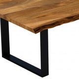 71" Modern Rustic Real Wood Live Edge Dining Table
