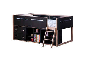 Prescott Industrial Loft Bed Black (Black 525) • Rose Gold ( Rose Gold 1416) 37980-ACME