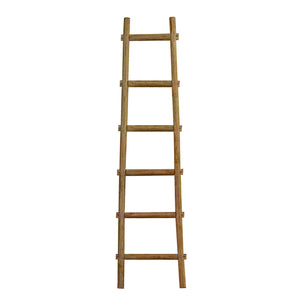 HomeRoots 6 Step Brown Decorative Ladder Shelve 379917-HOMEROOTS 379917