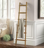 HomeRoots 6 Step Brown Decorative Ladder Shelve 379917-HOMEROOTS 379917