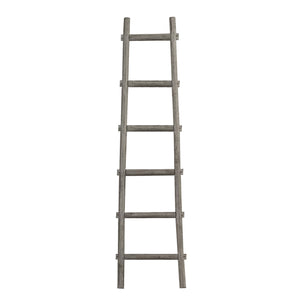 HomeRoots 6 Step Grey Decorative Ladder Shelve 379918-HOMEROOTS 379918