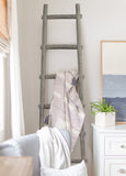 HomeRoots 6 Step Grey Decorative Ladder Shelve 379918-HOMEROOTS 379918