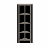 HomeRoots 60" Bookcase With 2 Shelves In Washed Grey 379943-HOMEROOTS 379943
