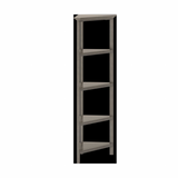 HomeRoots 60" Bookcase With 2 Shelves In Washed Grey 379943-HOMEROOTS 379943