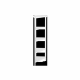 HomeRoots 60" Bookcase With 2 Shelves In White 379944-HOMEROOTS 379944