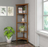 HomeRoots 60" Bookcase With 4 Shelves In Walnut 379945-HOMEROOTS 379945