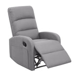 HomeRoots Relaxing Dawn Gray Recliner Chair 379980-HOMEROOTS 379980