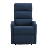 HomeRoots Relaxing Navy Blue Recliner Chair 379981-HOMEROOTS 379981