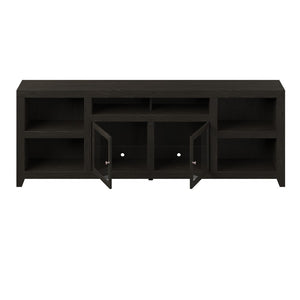 Legends Furniture Contemporary Modern Oak TV Stand for TV's up to 100 Inches, Black SK1595.MOC