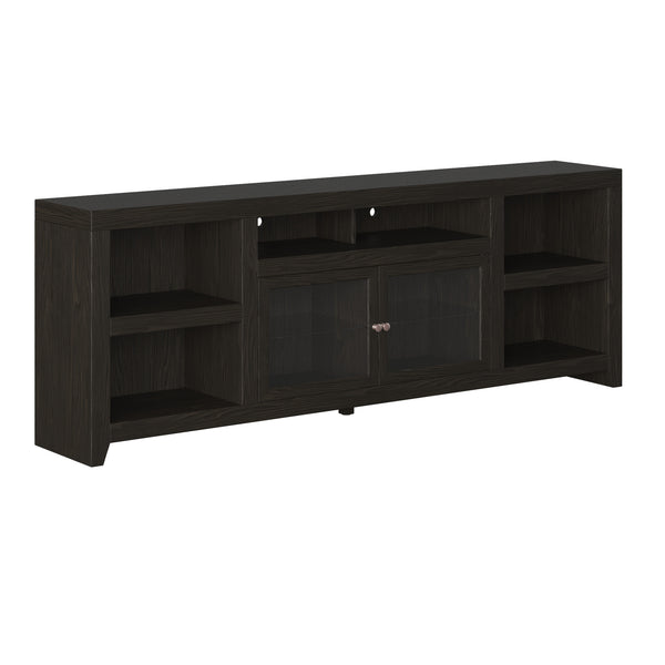 Legends Furniture Contemporary Modern Oak TV Stand for TV's up to 100 Inches, Black SK1595.MOC