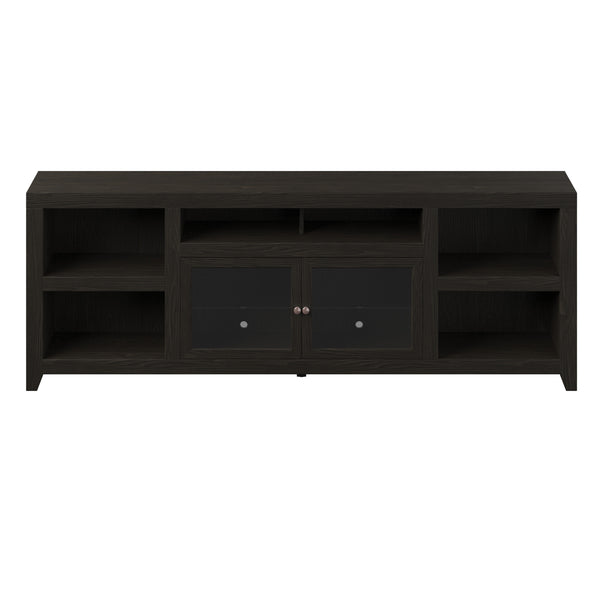 Legends Furniture Contemporary Modern Oak TV Stand for TV's up to 100 Inches, Black SK1595.MOC