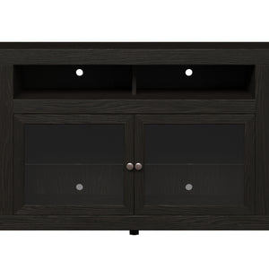 Legends Furniture Contemporary Modern Oak TV Stand for TV's up to 100 Inches, Black SK1595.MOC
