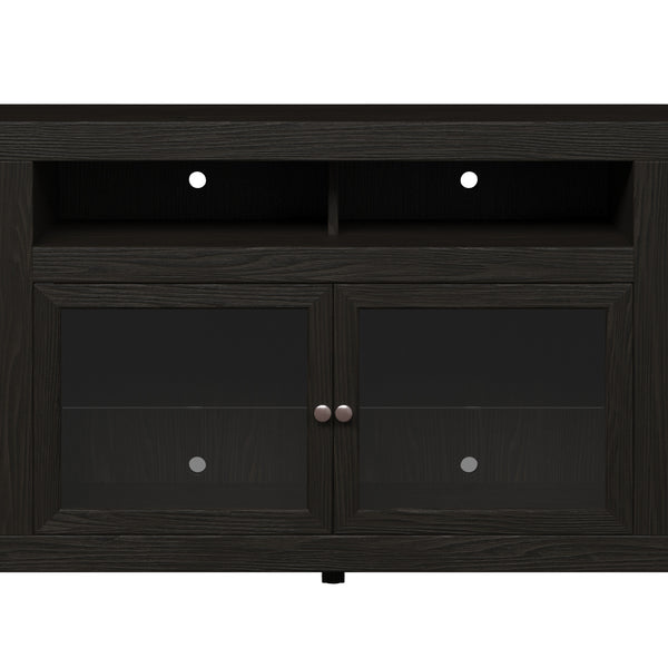Legends Furniture Contemporary Modern Oak TV Stand for TV's up to 100 Inches, Black SK1595.MOC