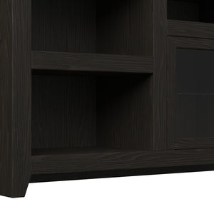 Legends Furniture Contemporary Modern Oak TV Stand for TV's up to 100 Inches, Black SK1595.MOC