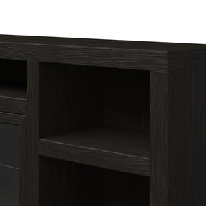 Legends Furniture Contemporary Modern Oak TV Stand for TV's up to 100 Inches, Black SK1595.MOC
