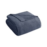 Bree Knit Casual 100% Acrylic Knitted Throw in Indigo