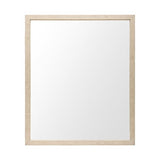 Rectangle Natural Accent Mirror With Matte Finish Frame