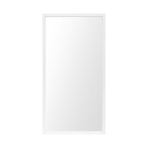 HomeRoots Rectangle White Accent Mirror With Crisp White Finish Frame 380085-HOMEROOTS 380085