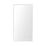 Rectangle White Accent Mirror With Crisp White Finish Frame