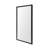 HomeRoots Rectangle Black Accent Mirror With Oxidized Finish Frame 380086-HOMEROOTS 380086