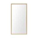 HomeRoots Rectangle Natural Accent Mirror With Matte Finish Frame 380087-HOMEROOTS 380087